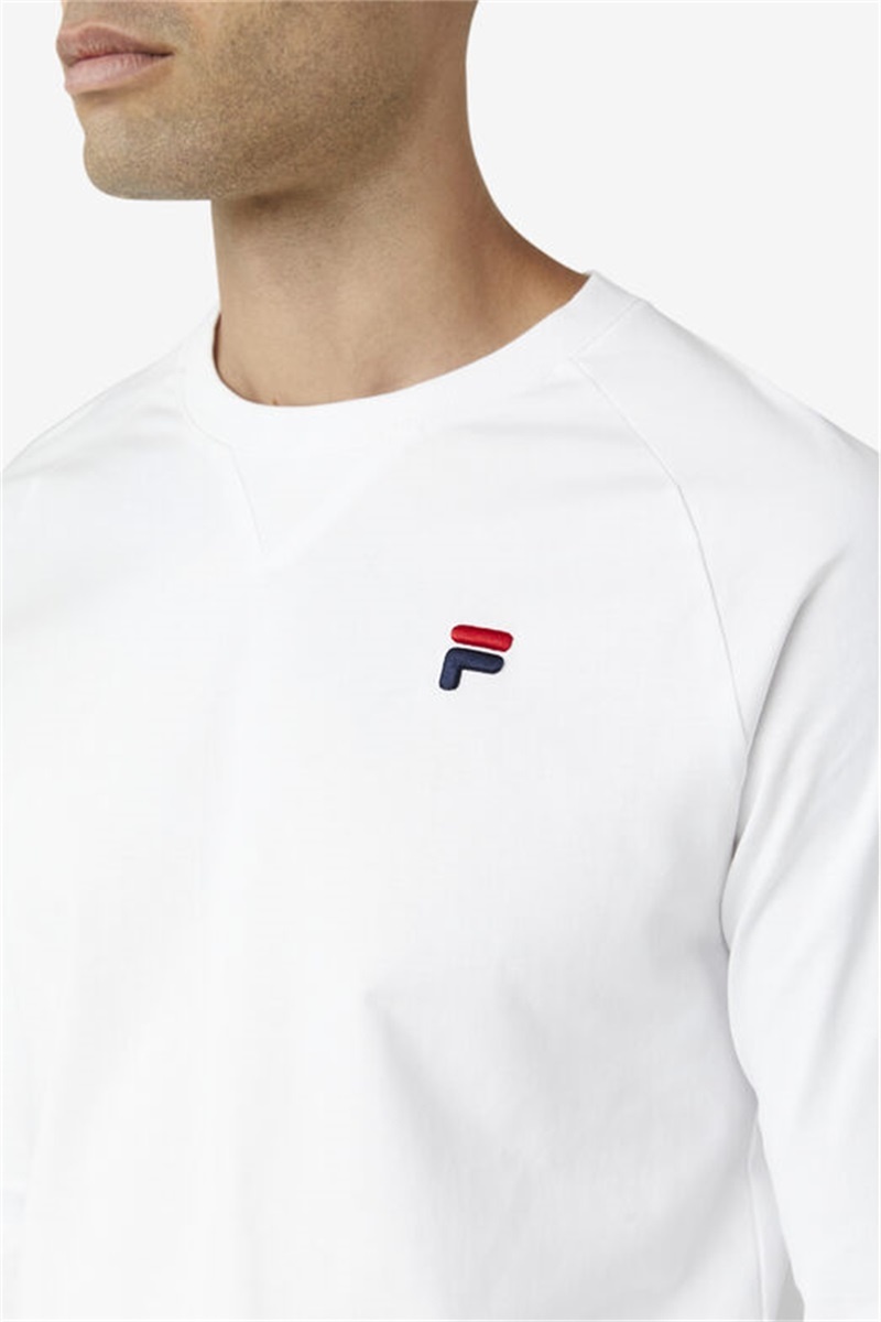 White Men's Fila Flynn Long Sleeve Tee | Saudi Arabia-406218