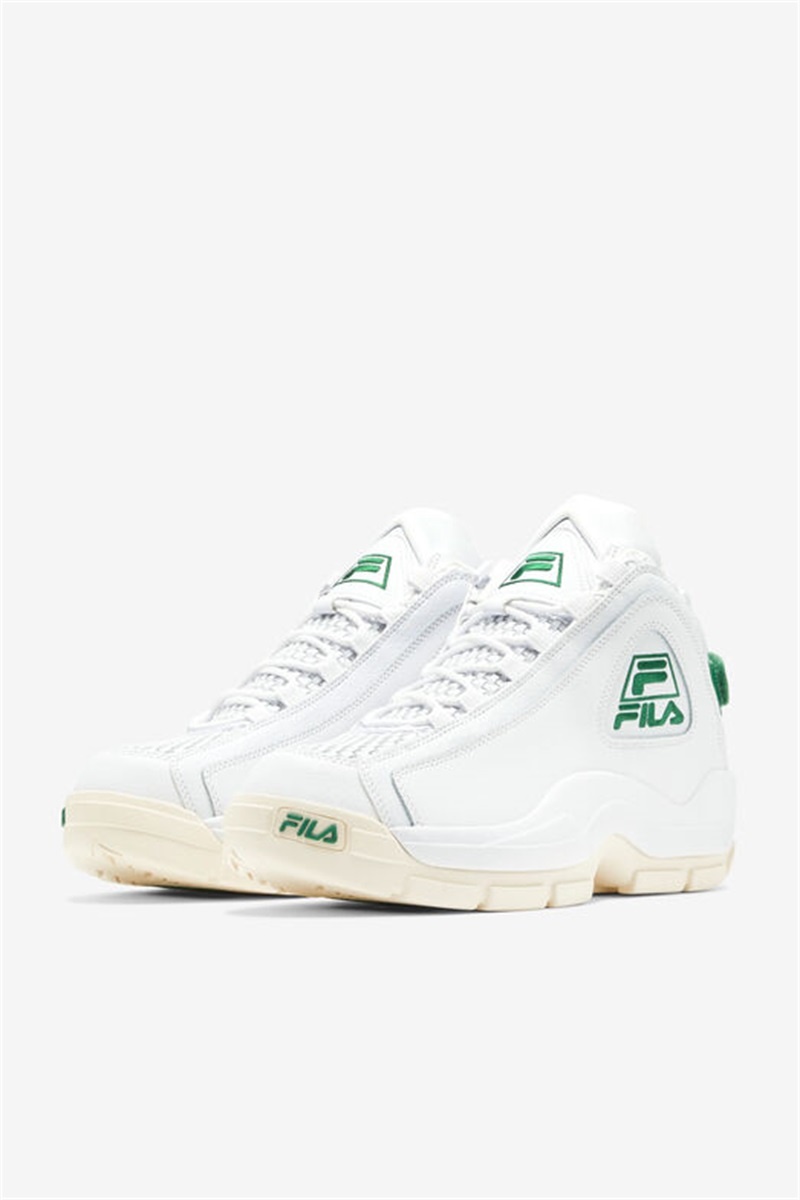 White Men's Fila Grant Hill 2 Woven Sneakers | Saudi Arabia-934150