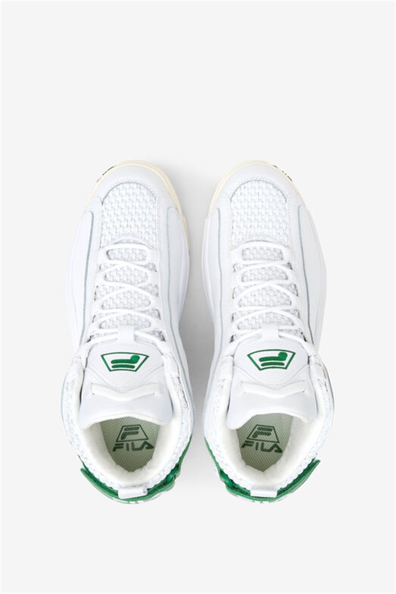 White Men's Fila Grant Hill 2 Woven Sneakers | Saudi Arabia-934150