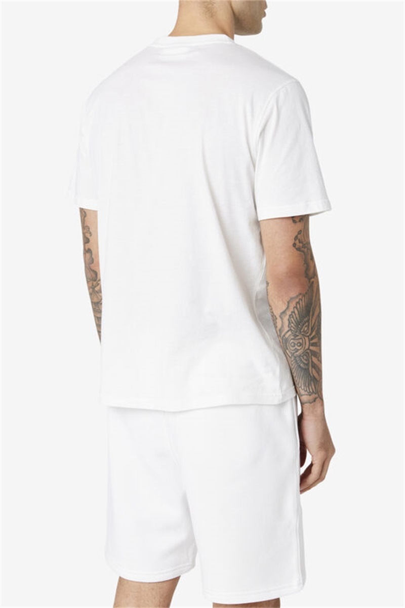 White Men's Fila Skylar Tee | Saudi Arabia-308742