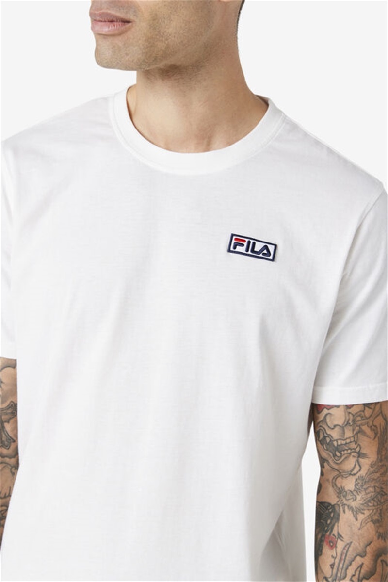 White Men's Fila Skylar Tee | Saudi Arabia-308742