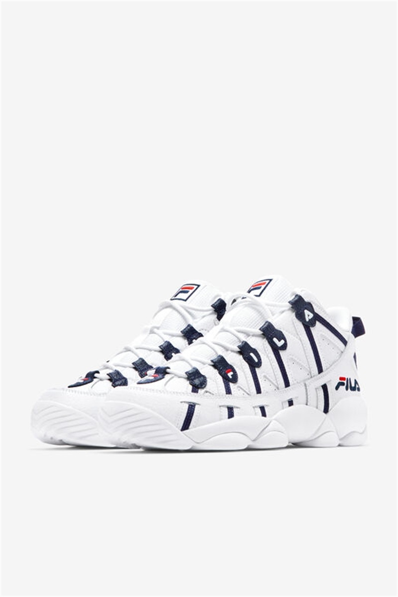 White Men's Fila Stackhouse Spaghetti Sneakers | Saudi Arabia-380679