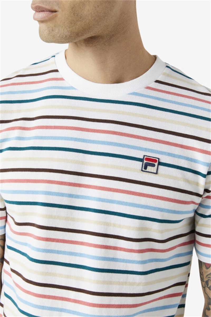 White Men's Fila Vara Tee | Saudi Arabia-809423