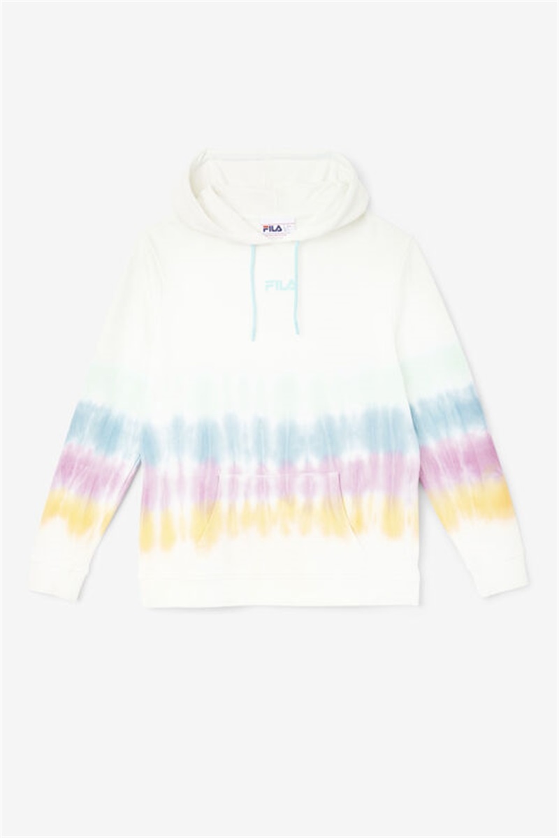 White Women\'s Fila Aerolynn Tie Dye Hoodie | Saudi Arabia-041328