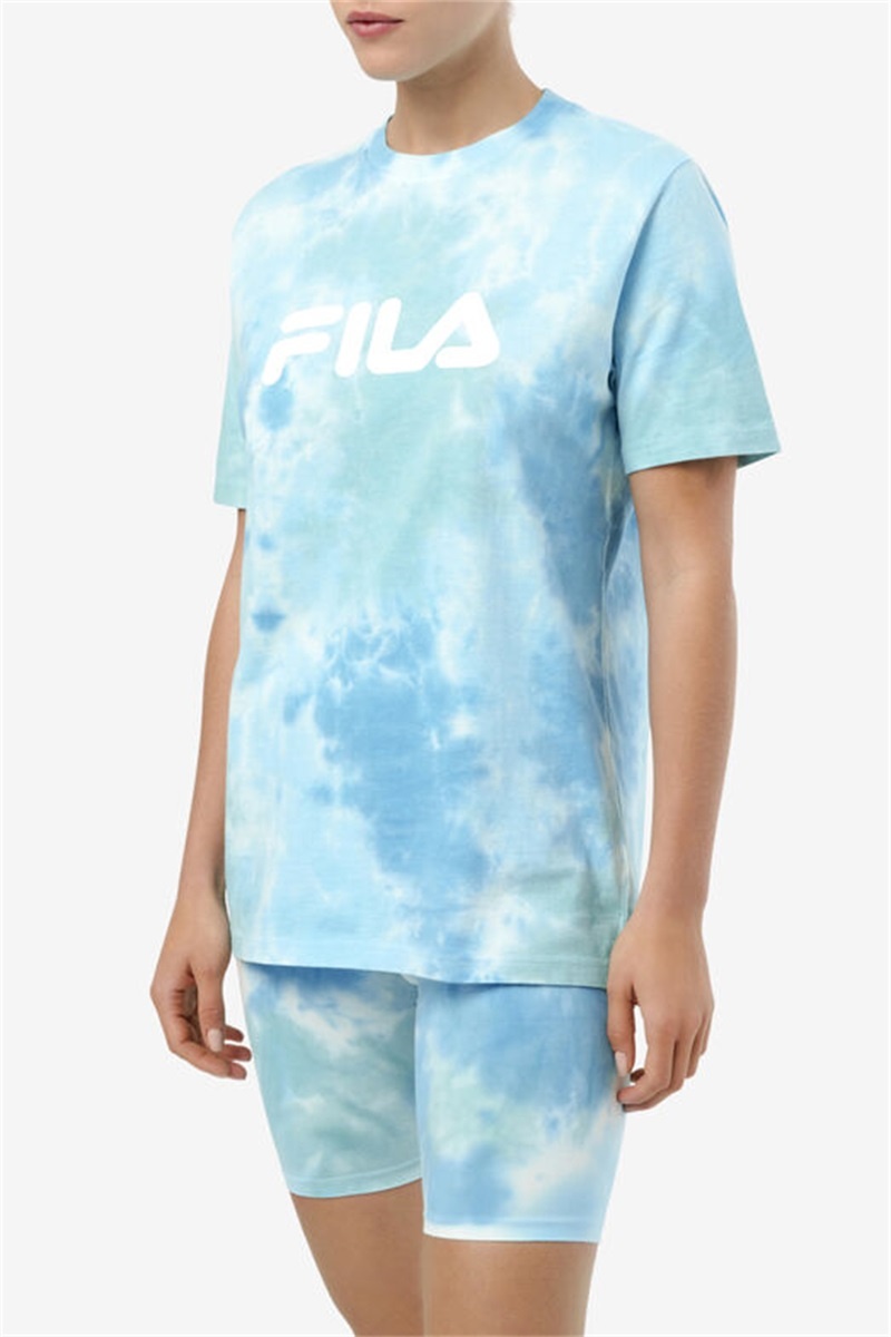 White Women's Fila Alivia Tie Dye Tee | Saudi Arabia-053281