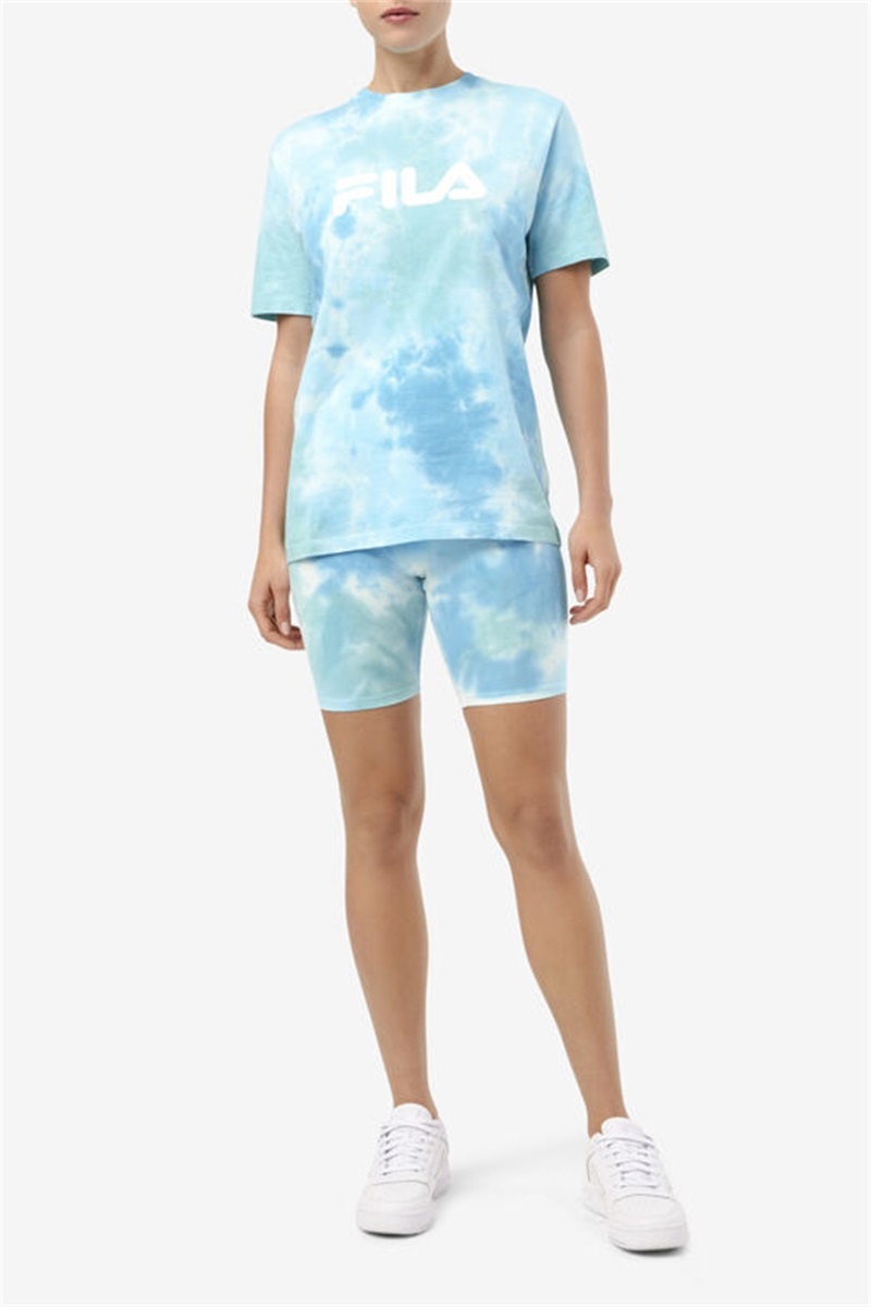 White Women's Fila Alivia Tie Dye Tee | Saudi Arabia-053281