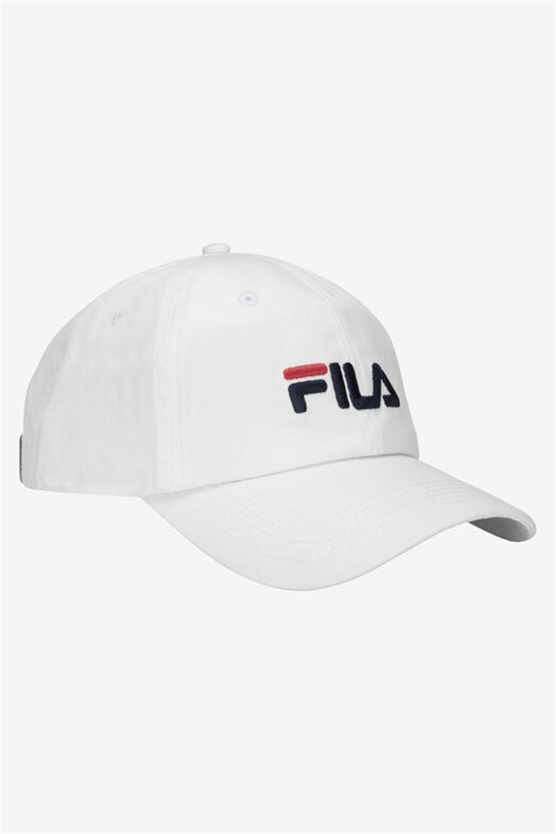 White Women's Fila Embroidered Logo Baseball Hats | Saudi Arabia-931528