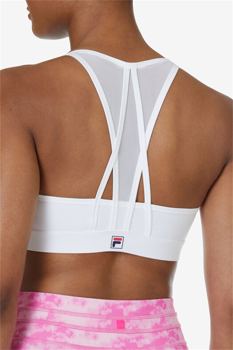 White Women's Fila Essentials Bras | Saudi Arabia-367291