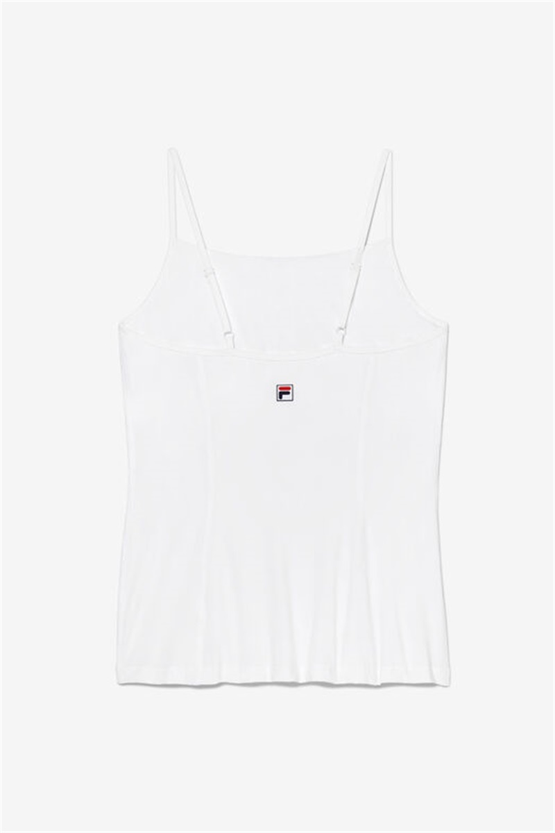 White Women's Fila Essentials Cami Tanks | Saudi Arabia-390148