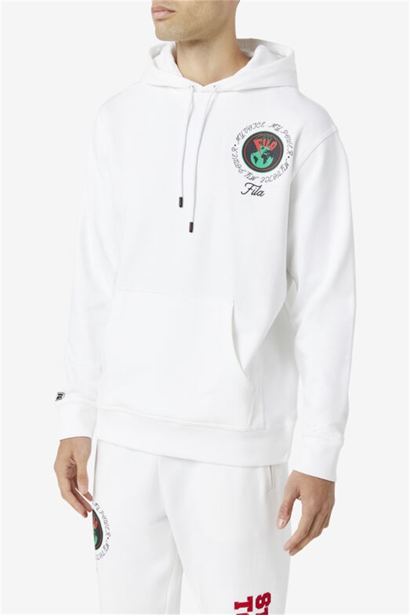 White Women's Fila Hunt Hoodie | Saudi Arabia-895140