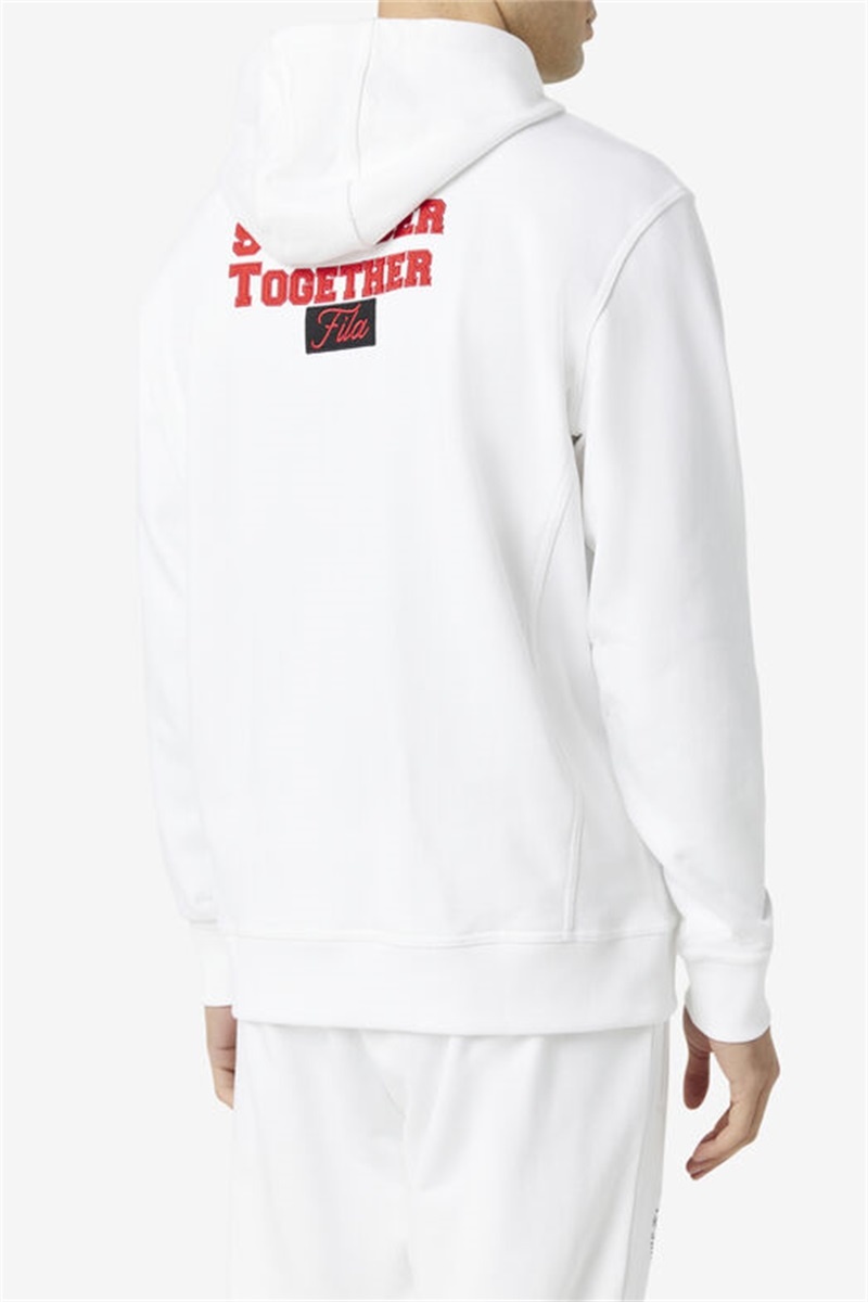 White Women's Fila Hunt Hoodie | Saudi Arabia-895140