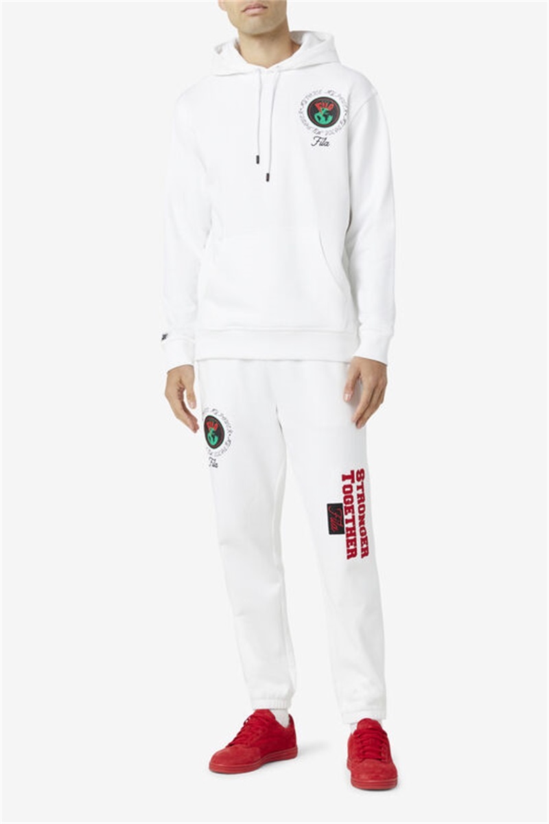 White Women's Fila Hunt Hoodie | Saudi Arabia-895140