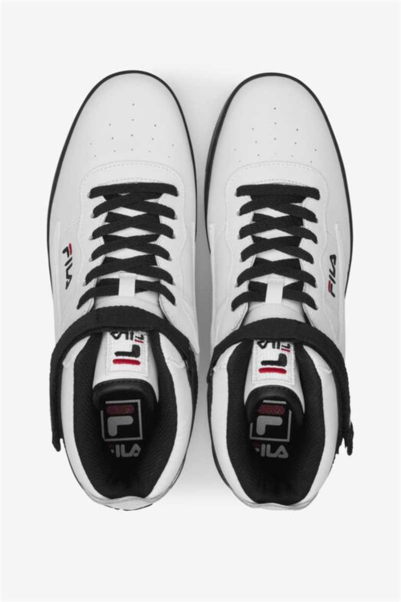 White / Black / Red Men's Fila V-10 Lux Sneakers | Saudi Arabia-823459