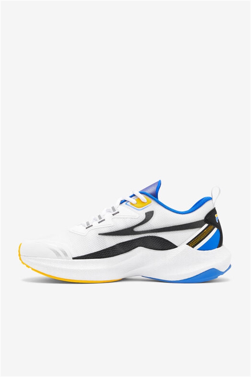 White / Blue / Gold Men's Fila Tactik 3 Stimulus Shoes | Saudi Arabia-307216