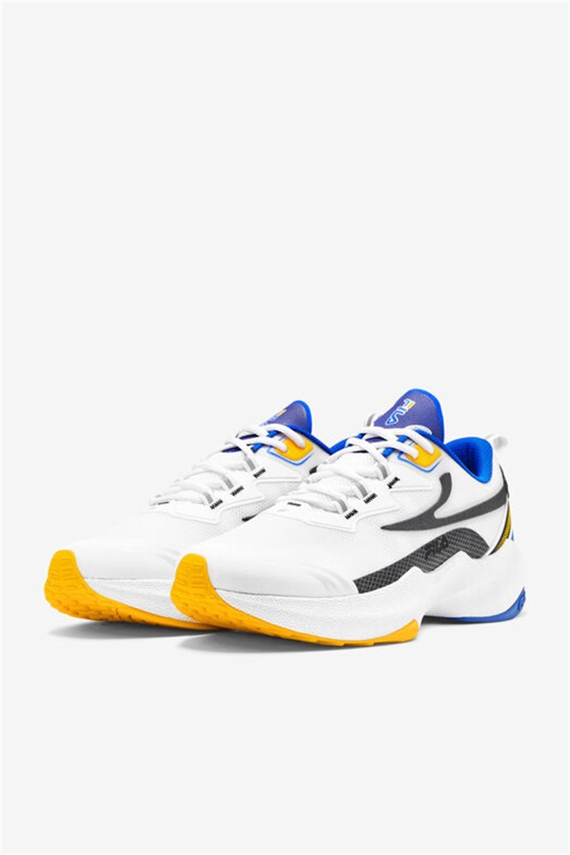 White / Blue / Gold Men's Fila Tactik 3 Stimulus Shoes | Saudi Arabia-307216