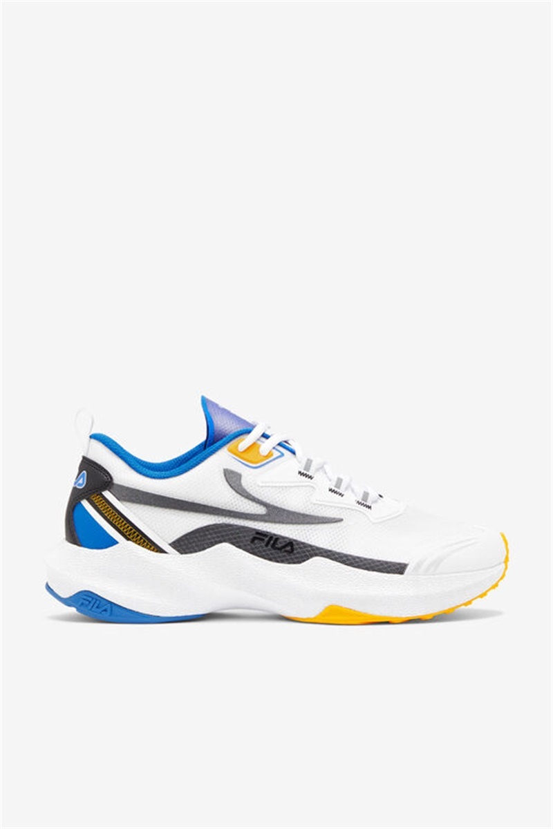 White / Blue / Gold Men\'s Fila Tactik 3 Stimulus Shoes | Saudi Arabia-307216