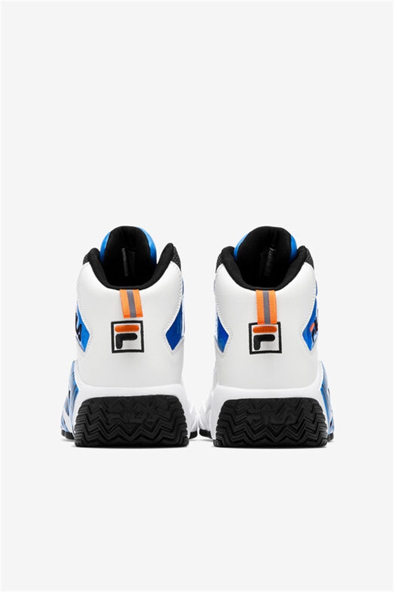 White / Blue / Orange Kids' Fila Mb Night Walk Shoes | Saudi Arabia-795408