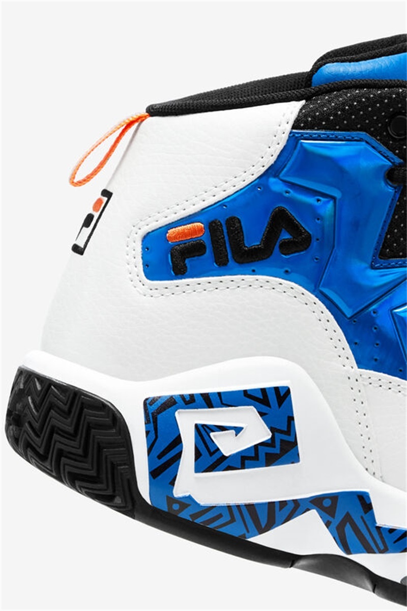 White / Blue / Orange Kids' Fila Mb Night Walk Shoes | Saudi Arabia-795408