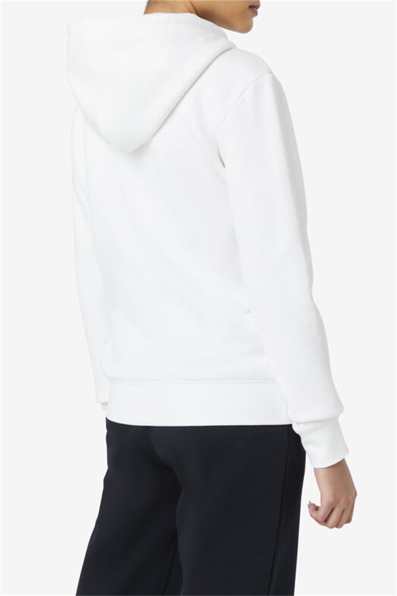 White / Navy Women's Fila Lucy Hoodie | Saudi Arabia-084732