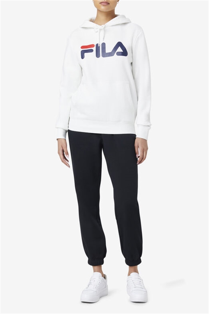 White / Navy Women's Fila Lucy Hoodie | Saudi Arabia-084732