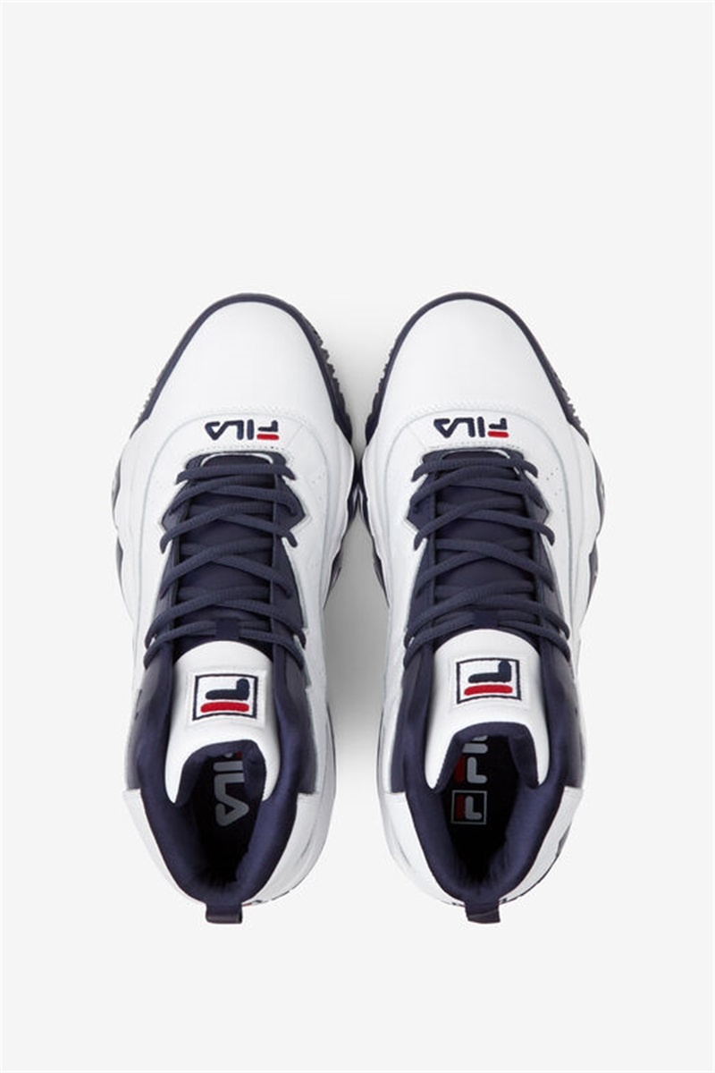 White / Navy / Red Men's Fila MB Sneakers | Saudi Arabia-567192