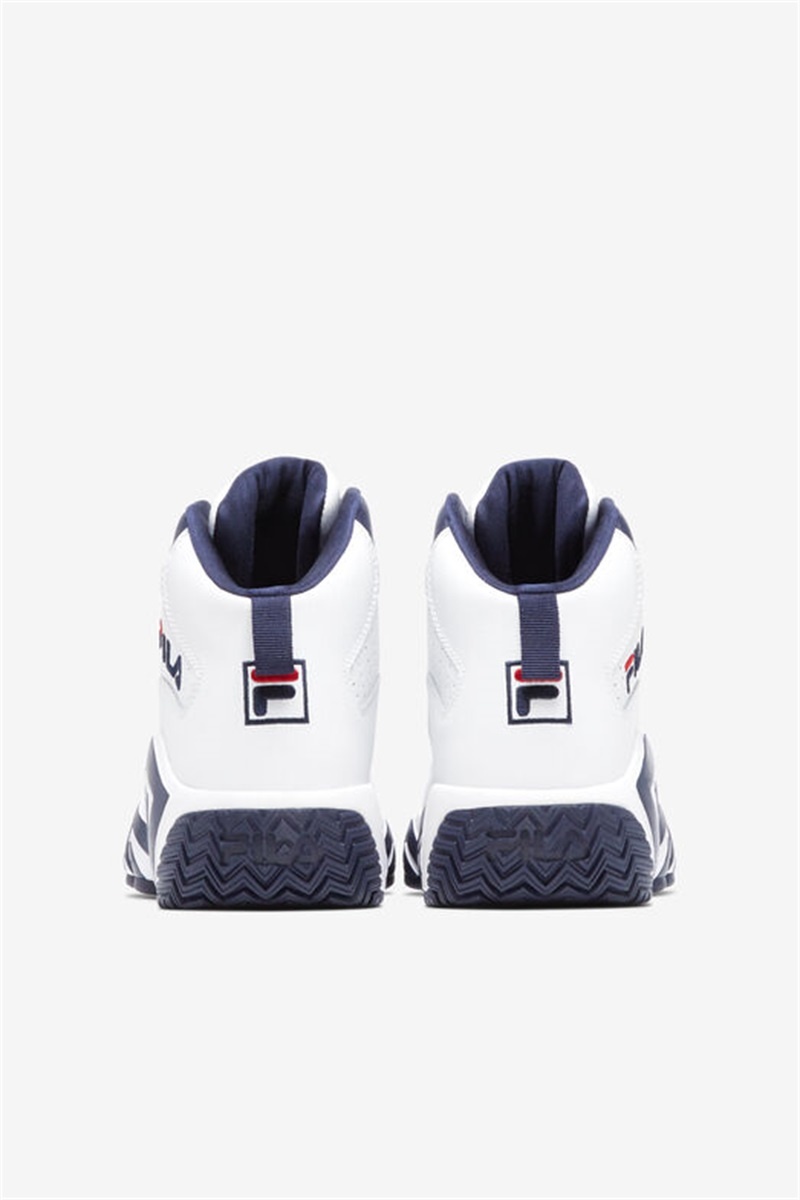 White / Navy / Red Men's Fila MB Sneakers | Saudi Arabia-567192