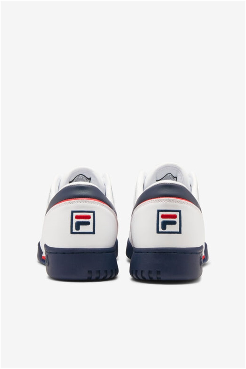 White / Navy / Red Men's Fila Original Fitness Shoes | Saudi Arabia-189053