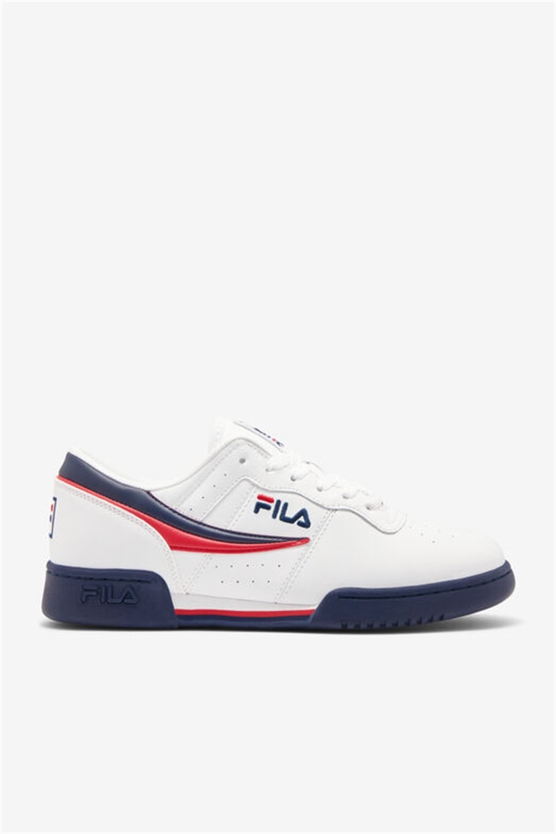 White / Navy / Red Men\'s Fila Original Fitness Shoes | Saudi Arabia-189053