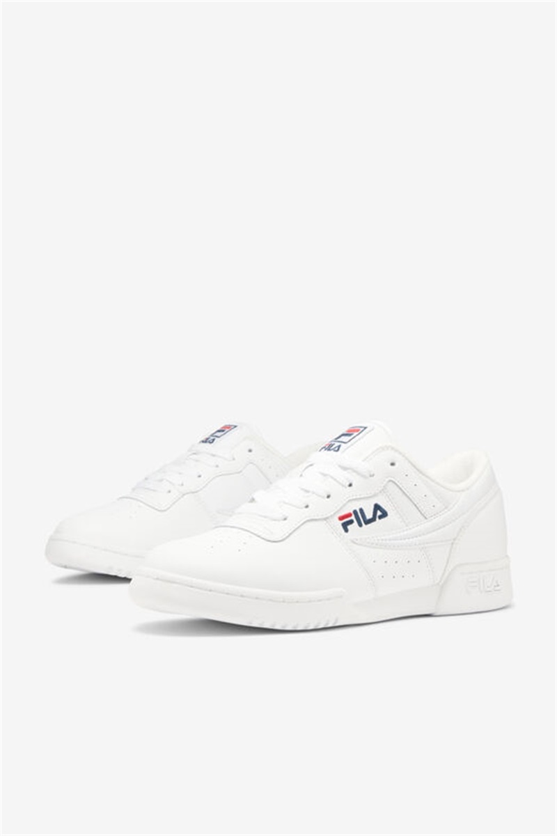 White / Navy / Red Men's Fila Original Fitness Shoes | Saudi Arabia-685910