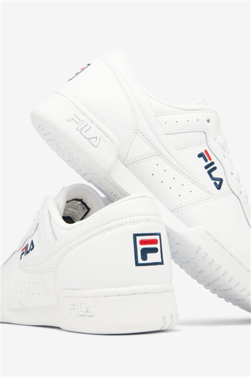 White / Navy / Red Men's Fila Original Fitness Shoes | Saudi Arabia-685910