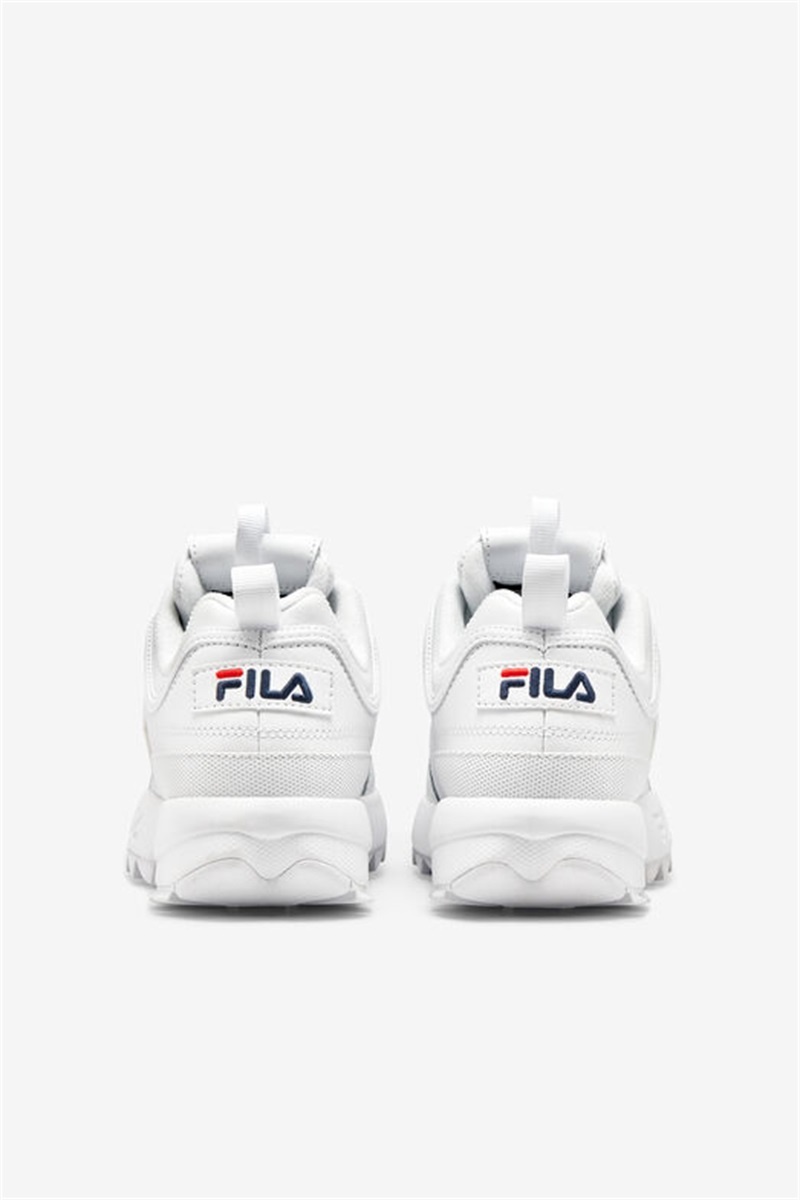 White / Navy / Red Women's Fila Disruptor 2 Premium Sneakers | Saudi Arabia-165234