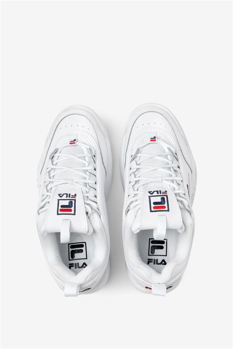 White / Navy / Red Women's Fila Disruptor 2 Premium Sneakers | Saudi Arabia-165234