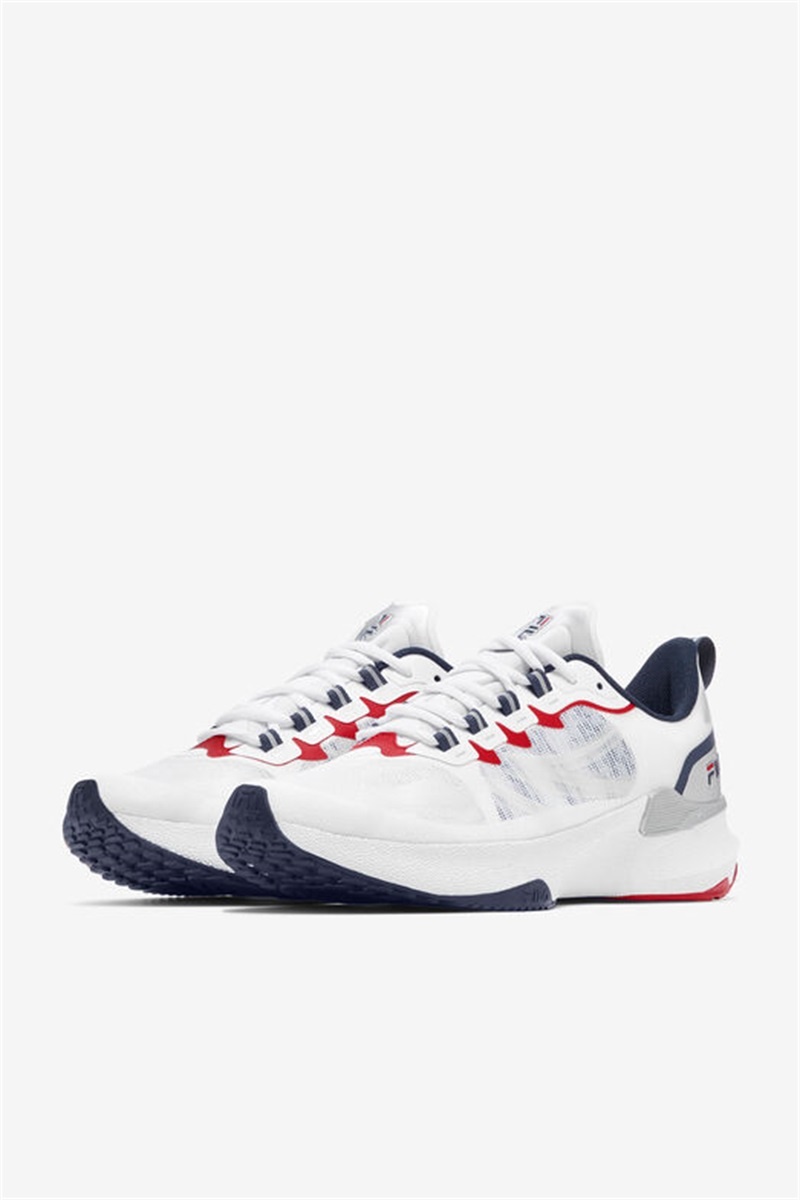 White / Navy / Red Women's Fila Tactik 5 Impulse Sneakers | Saudi Arabia-984237