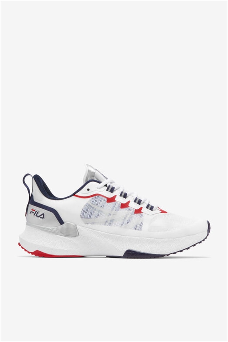 White / Navy / Red Women\'s Fila Tactik 5 Impulse Sneakers | Saudi Arabia-984237