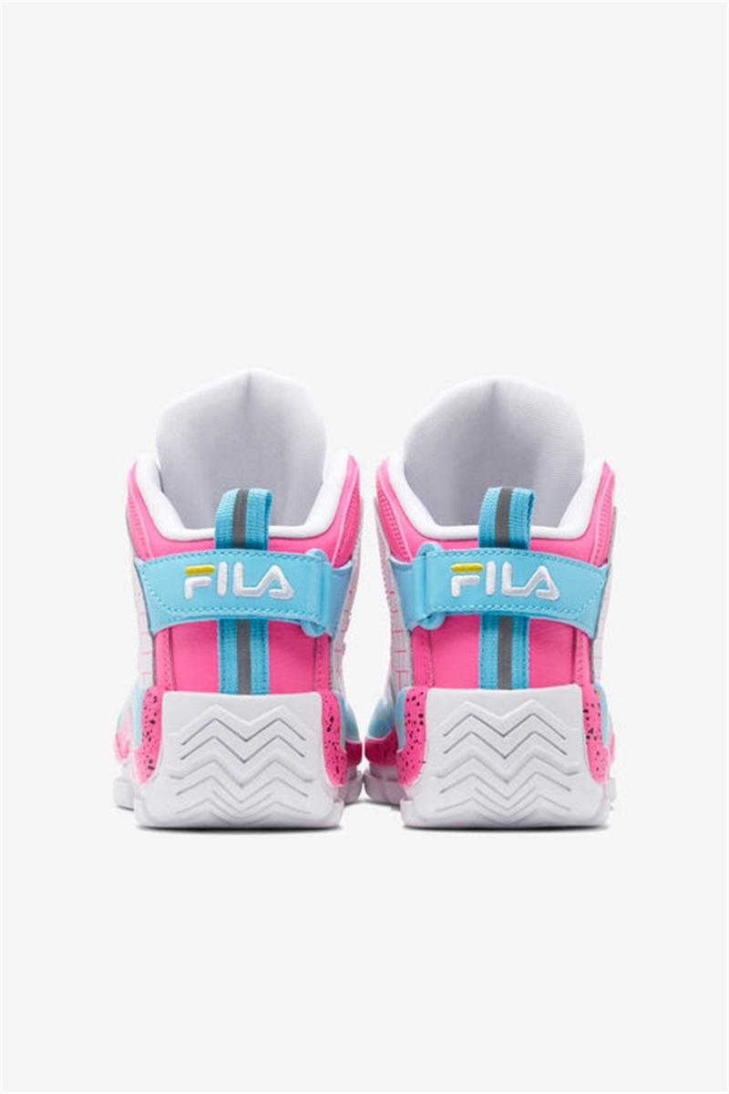 White / Pink Kids' Fila Grant Hill 2 Shoes | Saudi Arabia-348265