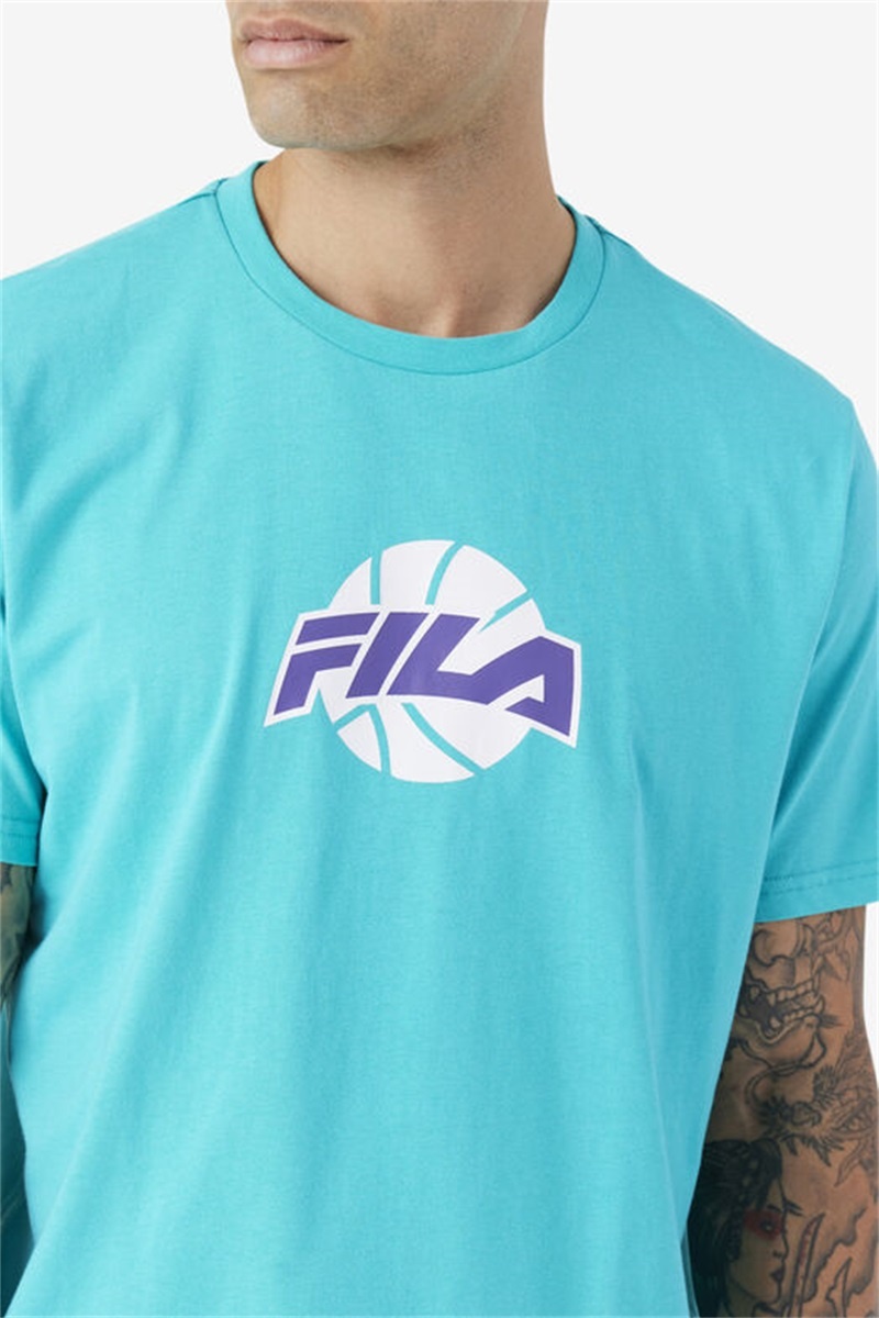 White / Purple Men's Fila Nomi Tee | Saudi Arabia-789650