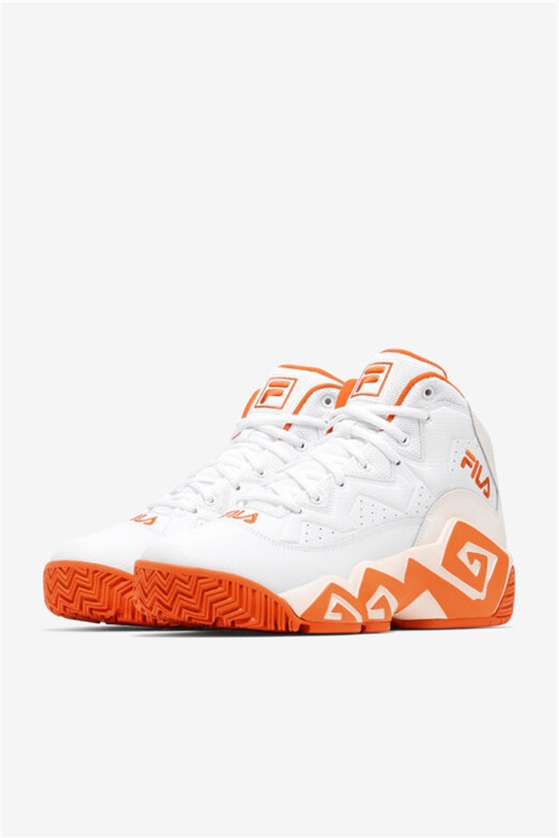 White / Red Men's Fila MB Sneakers | Saudi Arabia-470386