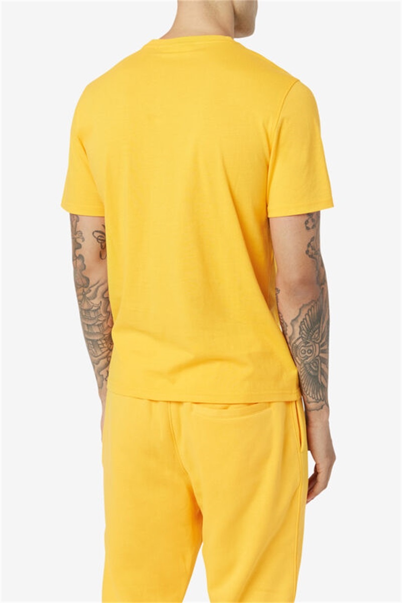 Yellow Men's Fila Skylar Tee | Saudi Arabia-506432