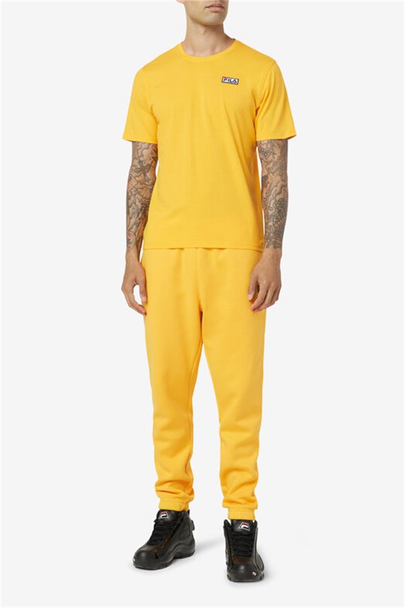 Yellow Men's Fila Skylar Tee | Saudi Arabia-506432