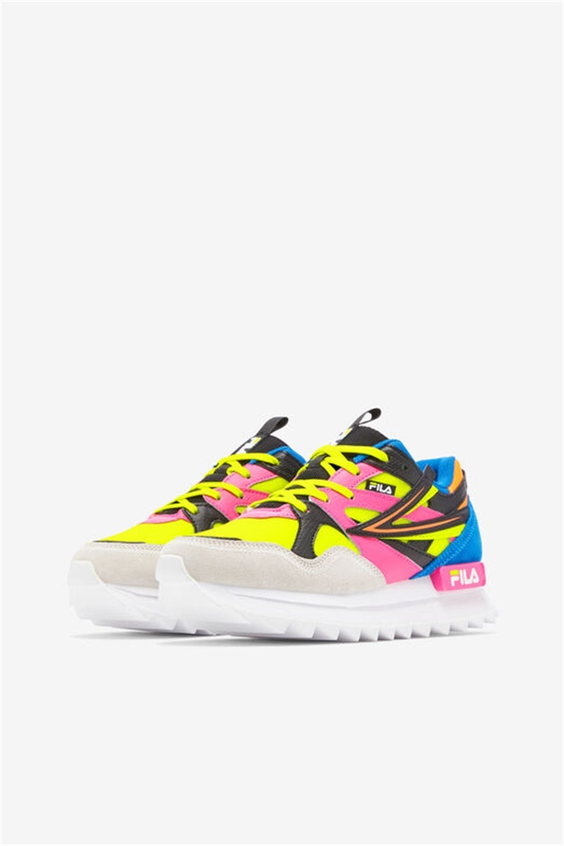 Yellow / Pink / Blue Women's Fila Sandenal Orbit Shoes | Saudi Arabia-398512