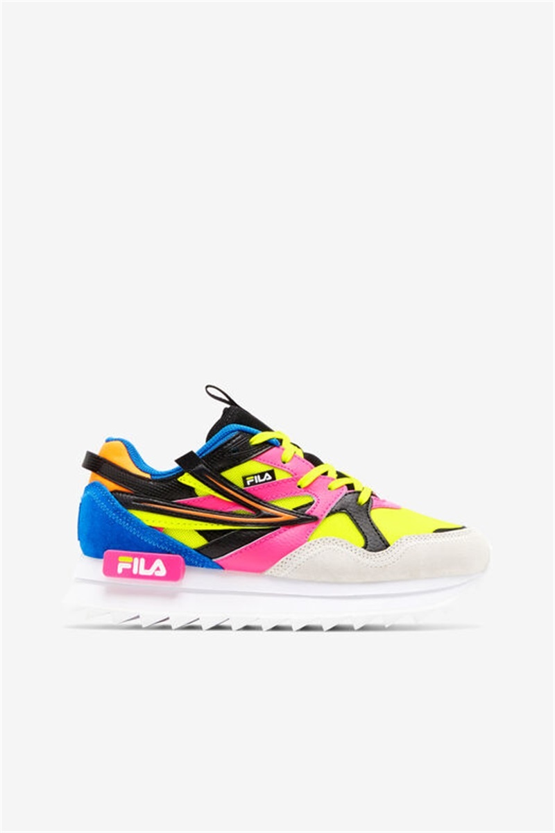 Yellow / Pink / Blue Women\'s Fila Sandenal Orbit Shoes | Saudi Arabia-398512